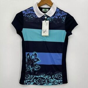 XDS by Daily Sports Polo Shirt Women's Size XS Blue Moisture Wicking Golf New